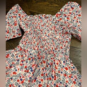 Draper James smocked tiered cotton dress